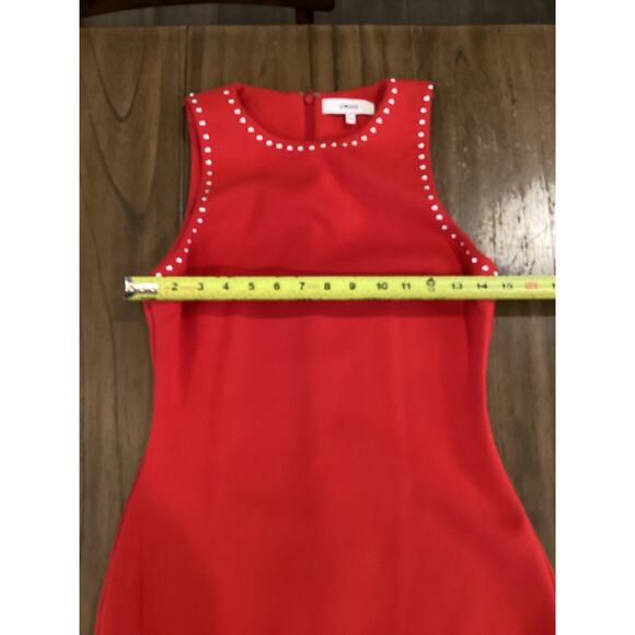 Likely Manhattan Sleeveless Studded Sheath Mini cocktail club red party Dress 4 - Picture 3 of 9